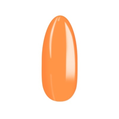 Unha artificial laranja com brilho, formato oval