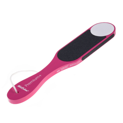 Lima para pés Fiorabella Premium+ cor-de-rosa com lixa preta e parte branca circular