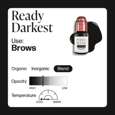 Frasco de produto para sobrancelhas PERMA BLEND LUXE Ready Darkest