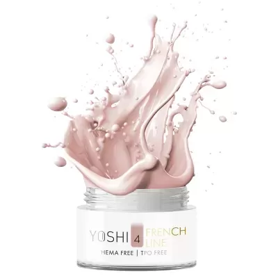 Embalagem branca com creme rosa claro da marca YOSHI French Line