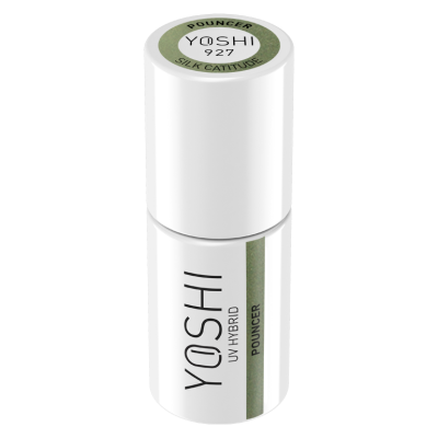 Frasco de verniz de unhas YOSHI verde oliva com tampa branca