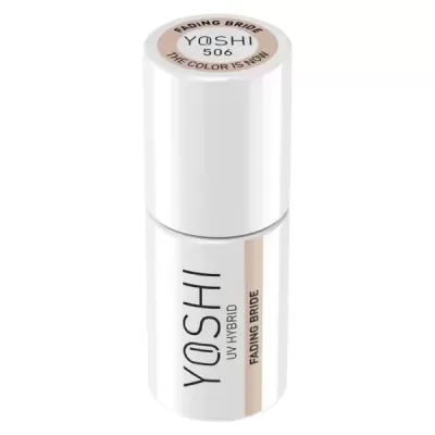 Verniz para unhas híbrido YOSHI 506 FADING BRIDE em frasco branco