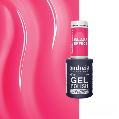 Verniz gel Andreia Professional rosa com efeito vidro