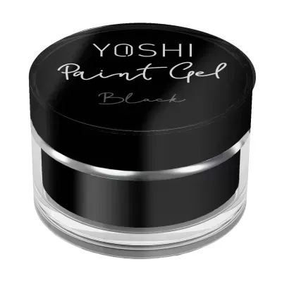 Pote preto com texto 'YOSHI Paint Gel Black'