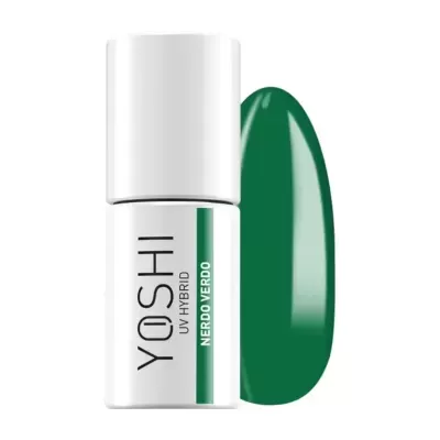 Frasco de verniz para unhas YOSHI UV HYBRID verde escuro
