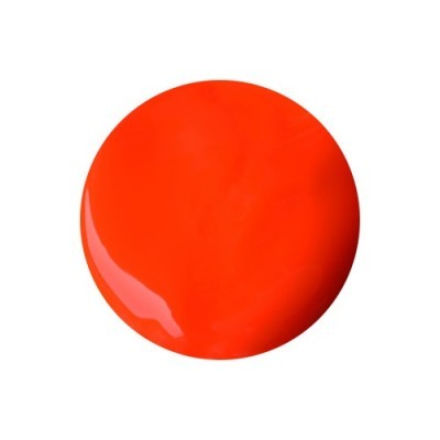 Disco circular laranja brilhante sobre fundo branco