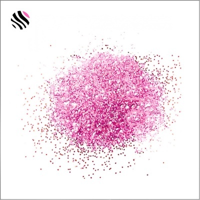 Glitter rosa em fundo branco