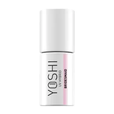 Frasco branco de verniz de unhas YOSHI UV HYBRID BRIDESMAID
