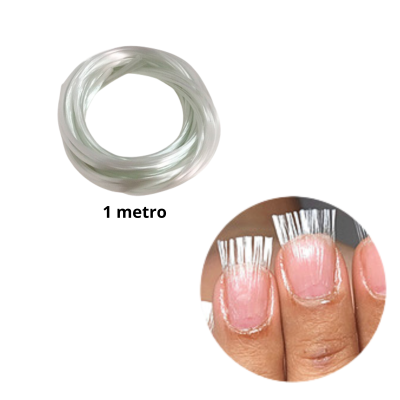 Fio transparente para unhas com cerdas aplicadas