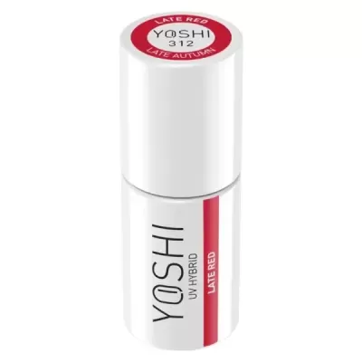 Frasco de verniz de unhas branco YOSHI UV HYBRID Late Red
