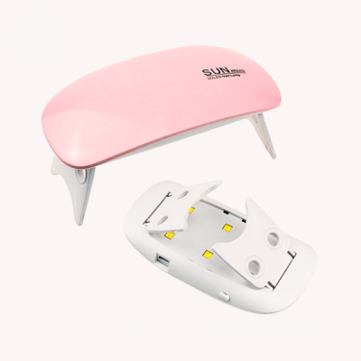 Dispositivo de iluminação LED para unhas cor-de-rosa e branco com pernas dobráveis