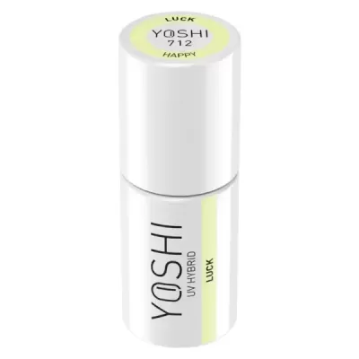 frasco branco de esmalte para unhas YOSHI UV HYBRID LUCK com tampa redonda