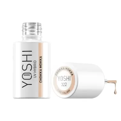 Verniz de unhas YOSHI UV HYBRID CHOKKA MOKKA 322 branco