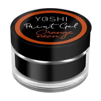 Pote de gel para unhas YOSHI Paint Gel laranja néon.