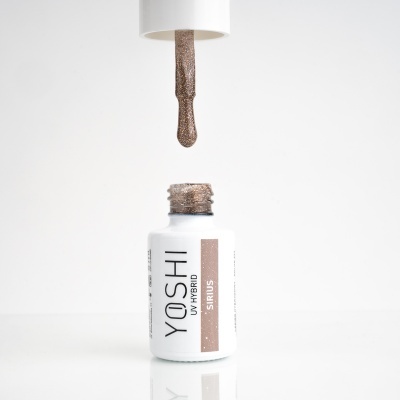 Frasco de verniz para unhas Yoshi UV Hybrid Sirius com pincel aplicador
