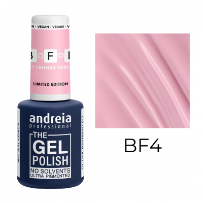 Frasco de esmalte gel Andreia Professional rosa claro edição limitada com código BF4.