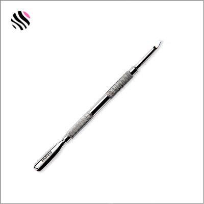 Ferramenta dupla metálica para unhas com textura e logótipo retono