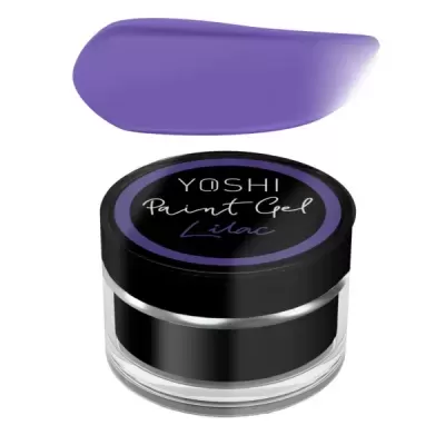 Frasco de gel de pintar lilás YOSHI com amostra da cor