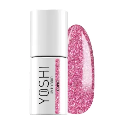 Verniz de unhas híbrido UV YOSHI cor rosa brilhante