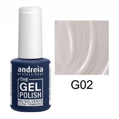 Frasco de verniz gel Andreia Professional THE GEL POLISH cor G02 azul com tampa branca