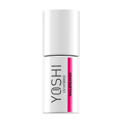Frasco branco de verniz para unhas YOSHI UV HYBRID NAILBREAKER