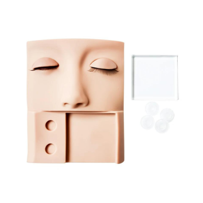 Prancha de treino para maquilhagem de olhos com acessórios e suporte transparente