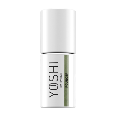 Frasco branco do produto YOSHI UV HYBRID POUNCER com tampa branca