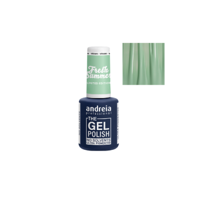 Esmalte gel Andreia Professional azul escuro com tampa branca e texto para edição limitada