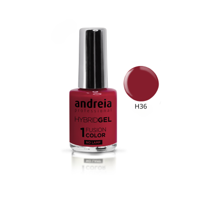 Esmalte de unhas Andreia Hybrid Gel cor H36 vermelho escuro