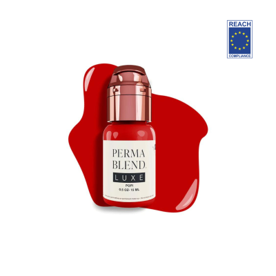 Frasco pequeno de verniz para unhas vermelho da PERMA BLEND LUXE