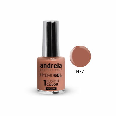 Verniz gel Andreia Professional Hybrid Gel cor H77 em frasco de vidro