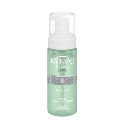 Frasco espuma de limpeza suave Norel Dr Wilsz verde com dosador branco