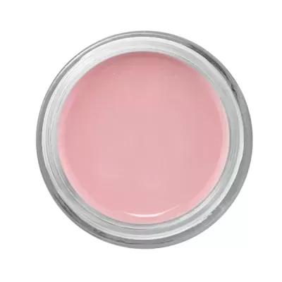 Frasco de creme cor de rosa claro aberto