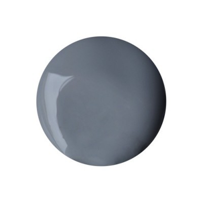 Disco redondo cinza azulado com superfície brilhante