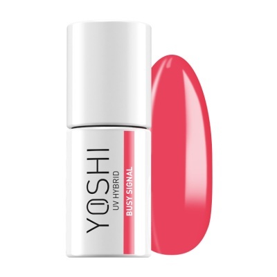 Frasco de verniz de unhas YOSHI UV HYBRID cor rosa BUSY SIGNAL