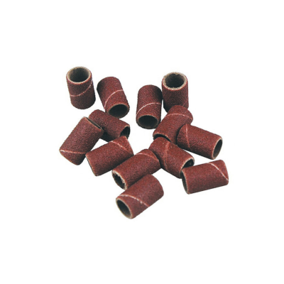Lixas cilíndricas castanho avermelhado sobre fundo branco