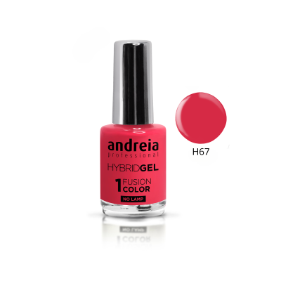 Verniz de unhas Andreia Professional Hybrid Gel cor H67 em frasco de vidro com tampa preta