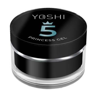 Recipiente cosmético redondo transparente com tampa preta YOSHI 5 PRINCESS GEL