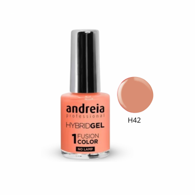 Verniz gel laranja coral Andreia Hybrid Gel H42