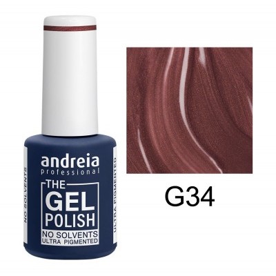 Verniz de unhas gel marrom G34 da andreia professional