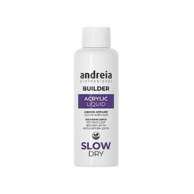 Frasco branco de líquido acrílico Andreia Builder Slow Dry