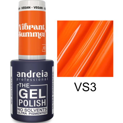 Verniz gel laranja vibrante Andreia Professional com tampa laranja