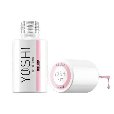 Verniz de unha YOSHI UV HYBRID RELIEF pink pastel