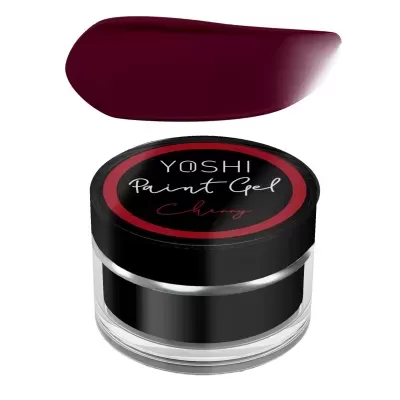 Gel de pintura para unhas YOSHI Paint Gel vinho escuro em embalagem redonda