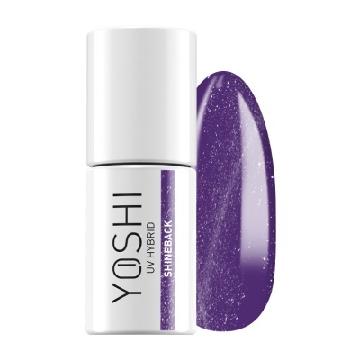 Esmalte de unhas YOSHI UV HYBRID SHINE BLACK roxo brilhante