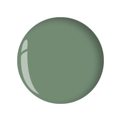 Esfera verde-acinzentada brilhante sobre fundo branco