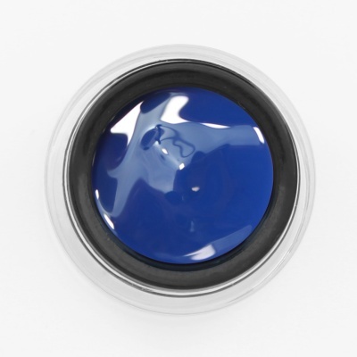 Pote redondo com tinta azul