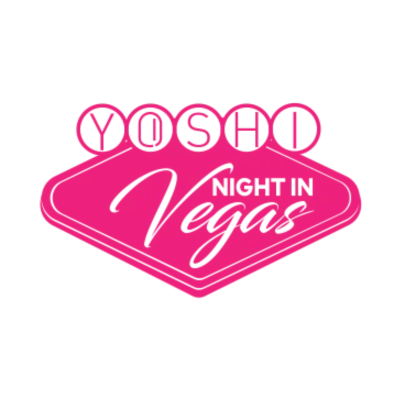 Logótipo YOSHI NIGHT IN Vegas cor-de-rosa