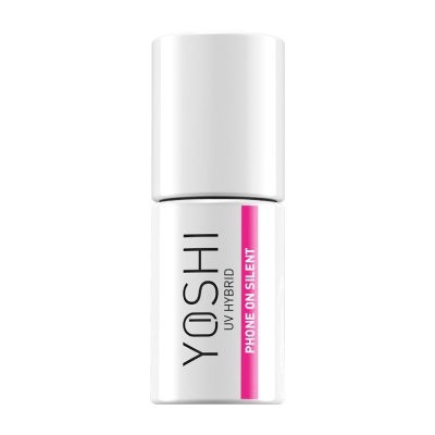 Frasco branco de verniz para unhas YQSHI UV HYBRID com etiqueta rosa
