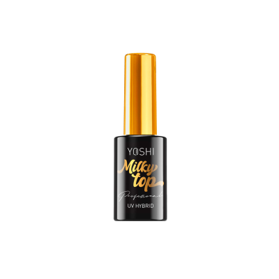 Frasco de verniz de unhas YOSHI Milky top com tampa dourada